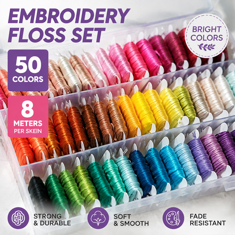 100% Cotton Embroidery Thread  - Embroidery Stitch ulasan dan harga