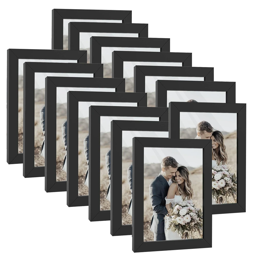 4x6IN 14pcs/Set Picture Frames - Frame Display Wood ulasan dan harga